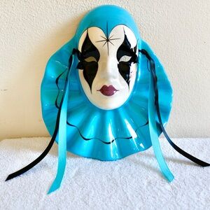 Vintage 1980s Charades Inc. 1989 Cindy New Orleans Mardi Gras Carnival Wall Mask